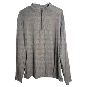 01.Algo Performance 1/4 Zip Pullover Gray Athletic Moisture Wicking‎ UPF  L